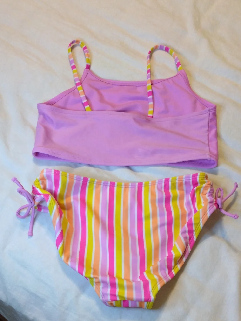 Cat & Jack Pink Pineapple Two-Piece Striped Swim Set